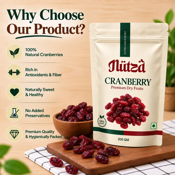 NUTZA_Premium_Dried_Cranberry_200g_|_Rich_in_Vit_C_&_Fibre_|_Daily_Snack