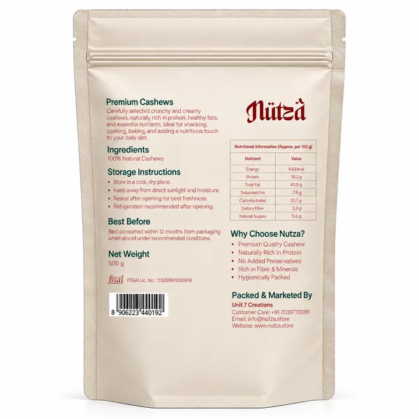 NUTZA_Premium_Cashew_Nuts_500g_Rich_in_Protein_&_Copper_|_Dry_Fruits