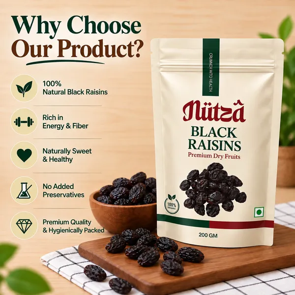 NUTZA_Premium_Black_Raisins_200g_|_Rich_in_Iron_&_Fiber_|_Daily_Snack
