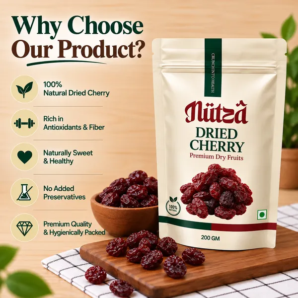 NUTZA_Dried_Cherry_200g_|_Rich_in_Antioxidants_&_Fibre_|_Daily_Snack