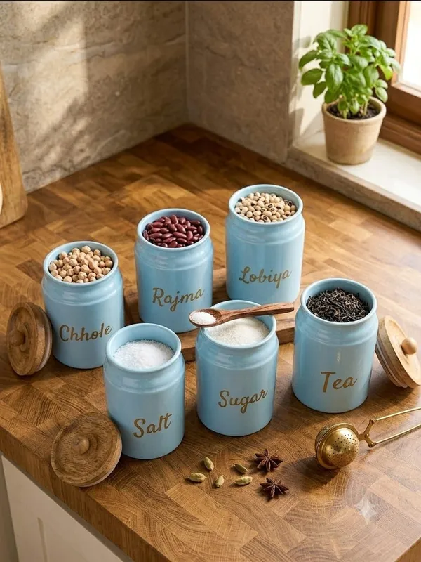 Aan_Decor_Metal_Kitchen_Storage_Canister_With_Airtight_Wooden_Lids_Pack_Of_6