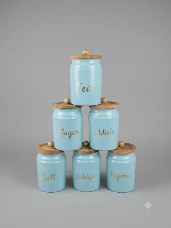 Aan_Decor_Metal_Kitchen_Storage_Canister_With_Airtight_Wooden_Lids_Pack_Of_6