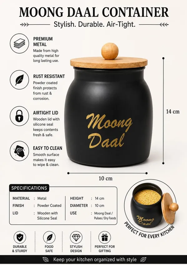 Aan_Decor_Daal_Storage_Container_Metal_With_Airtight_Wooden_Lid._Food_Safe_Pack_Of_4
