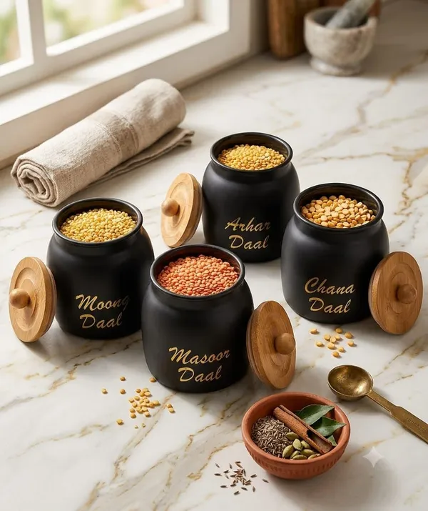 Aan_Decor_Daal_Storage_Container_Metal_With_Airtight_Wooden_Lid._Food_Safe_Pack_Of_4