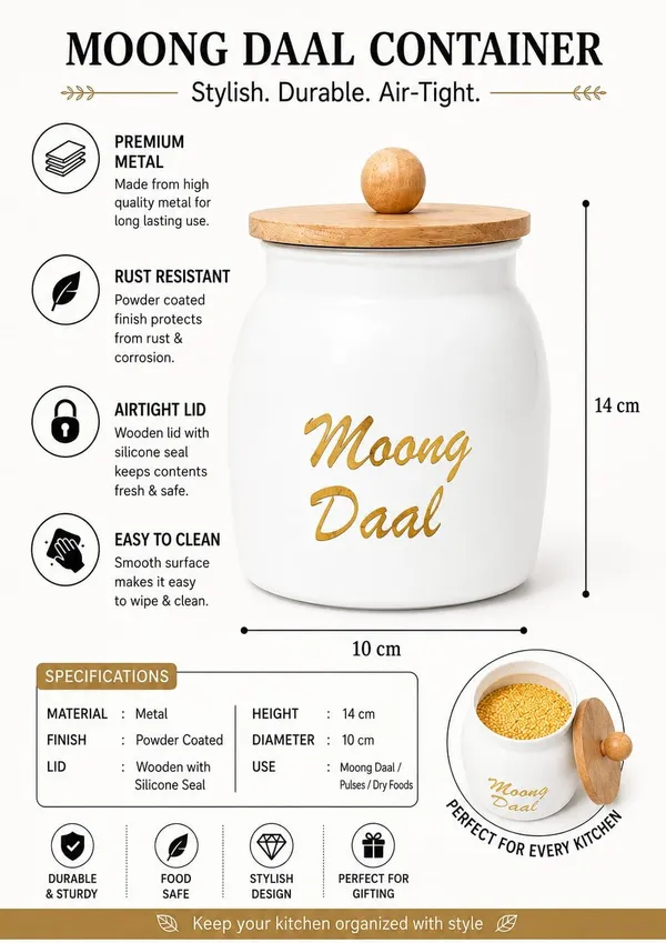 Aan_Decor_Daal_Storage_Container_Metal_With_Airtight_Wooden_Lid_Pack_Of_2