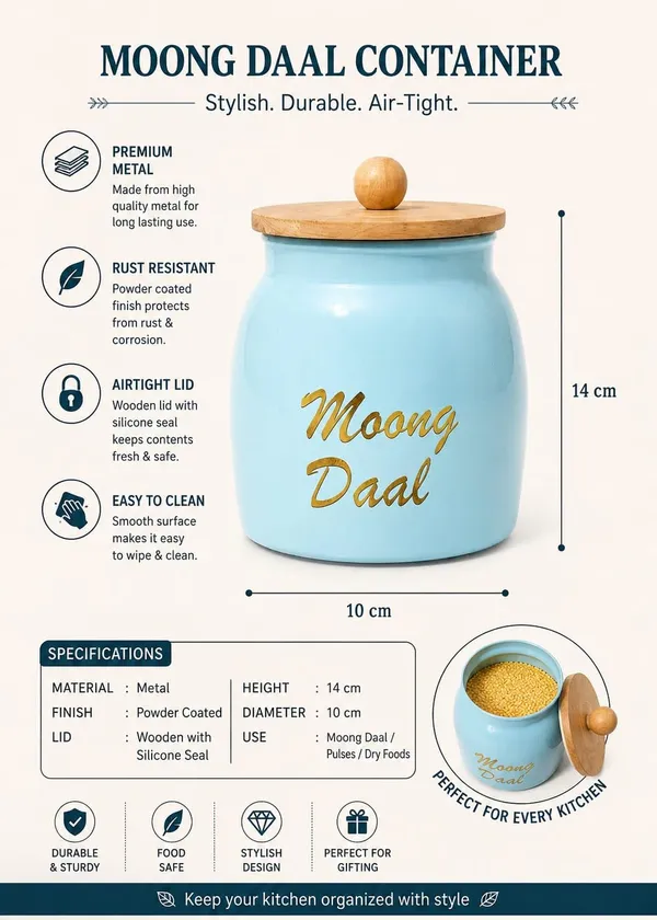 Aan_Decor_Daal_Storage_Container_Metal_With_Airtight_Wooden_Lid_Pack_Of_2