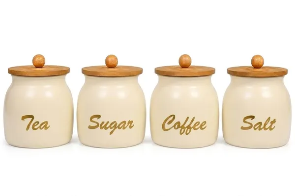 Aan_Decor_Metal_Storage_Jar_With_Airtight_Wooden_Lids_Pack_Of_4