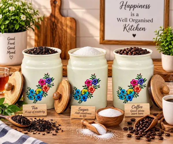 Metal_Kitchen_Canister_With_Wooden_Lid_Floral_Print_Pack_Of_6