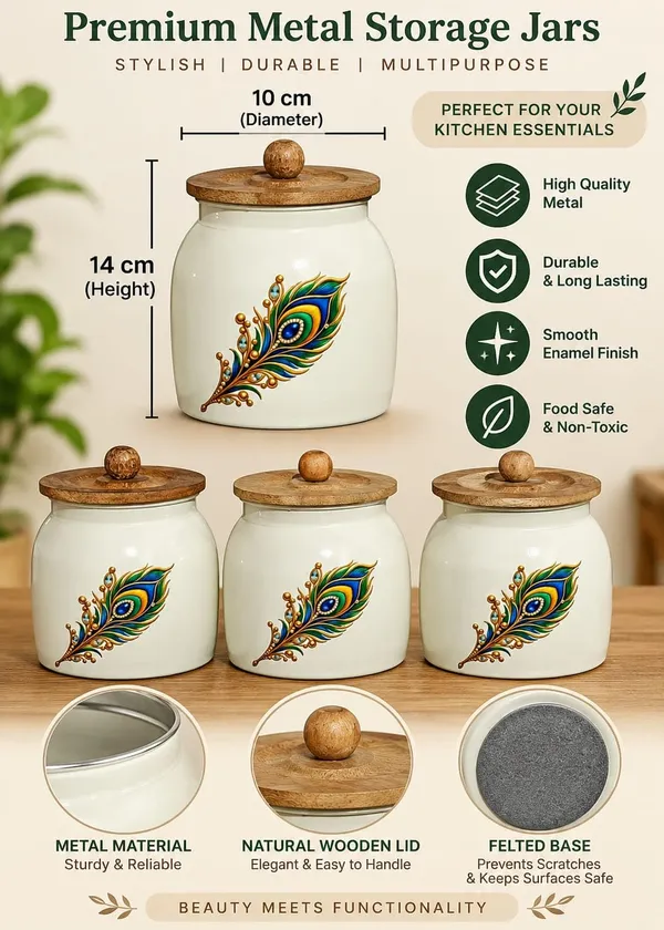 Metal_Kitchen_Canister_With_Wooden_Lid_Floral_Print_Pack_Of_6