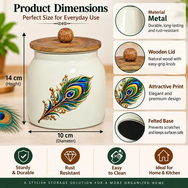 Metal_Kitchen_Canister_With_Wooden_Lid_Floral_Print_Pack_Of_6