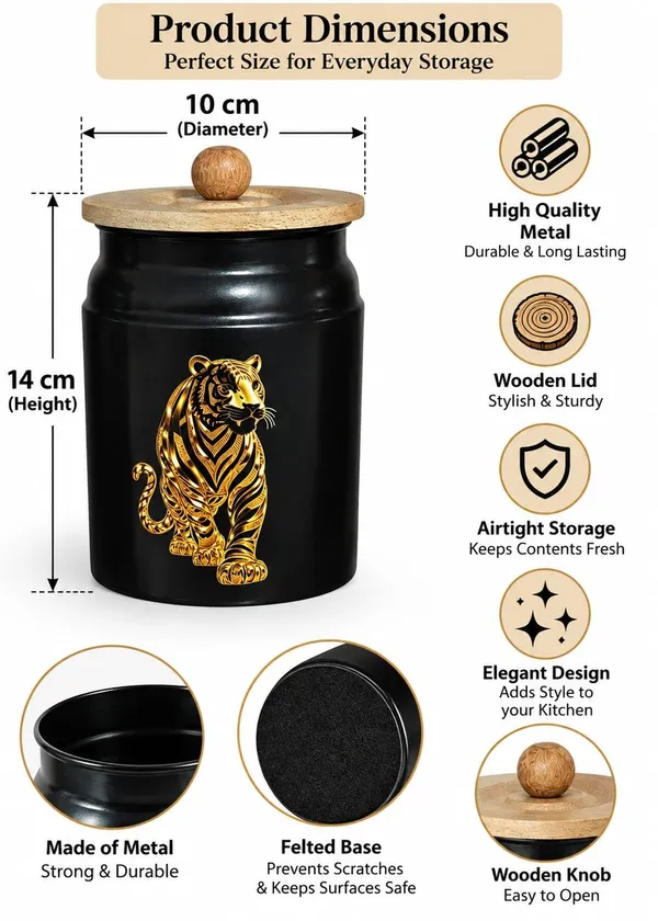 Metal_Kitchen_Canister_With_Wooden_Lid_Floral_Print_Pack_Of_6