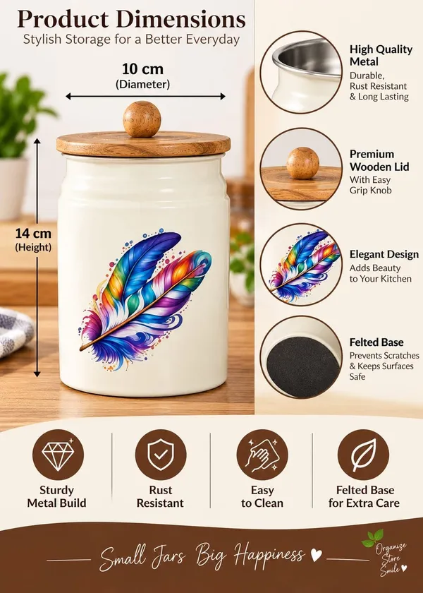 Metal_Kitchen_Canister_With_Wooden_Lid_Floral_Print_Pack_Of_6