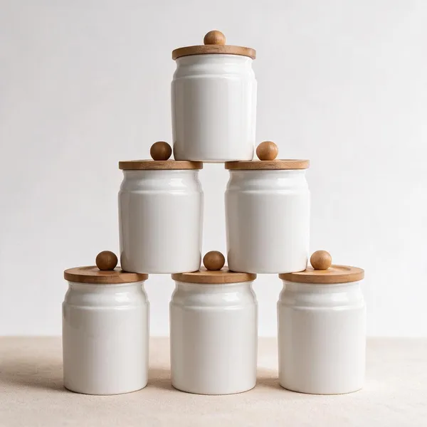 Aan_Decor_Metal_Storage_Jar_With_Wooden_Lid_&_Wood_Pack_Of_6