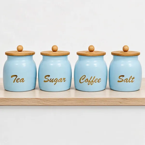 Aan_Decor_Metal_Storage_Jar_With_Airtight_Wooden_Lids_Pack_Of_4
