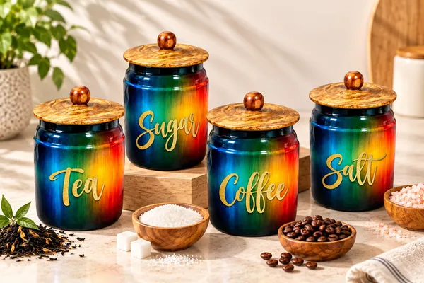 Multicolor_Metal_Kitchen_Canister_Set_Of_4_With_Airtight_Wooden_Lids
