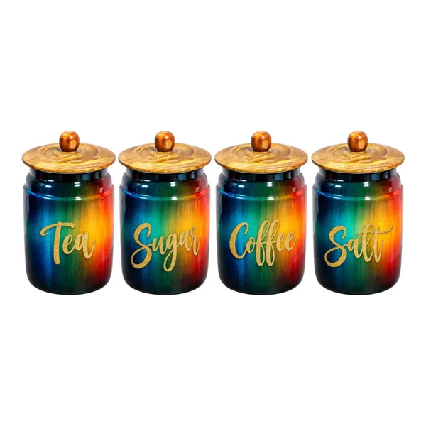 Multicolor_Metal_Kitchen_Canister_Set_Of_4_With_Airtight_Wooden_Lids