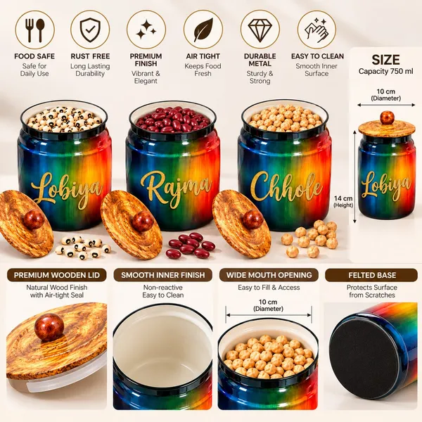 Multicolor_Metal_Kitchen_Canister_Set_Of_4_With_Airtight_Wooden_Lids