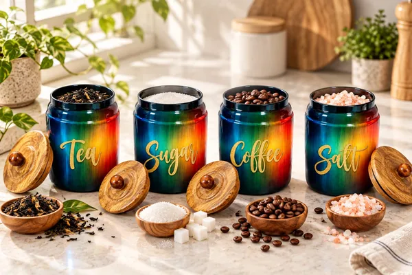 Multicolor_Metal_Kitchen_Canister_Set_Of_4_With_Airtight_Wooden_Lids