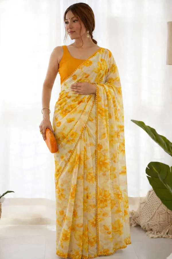 Yellow_Pure_Chiffon_Saree_For_Women