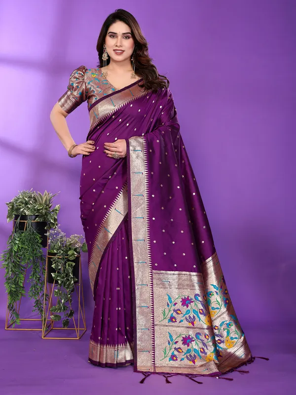 Purple_Silk_Cotton_Saree_For_Women