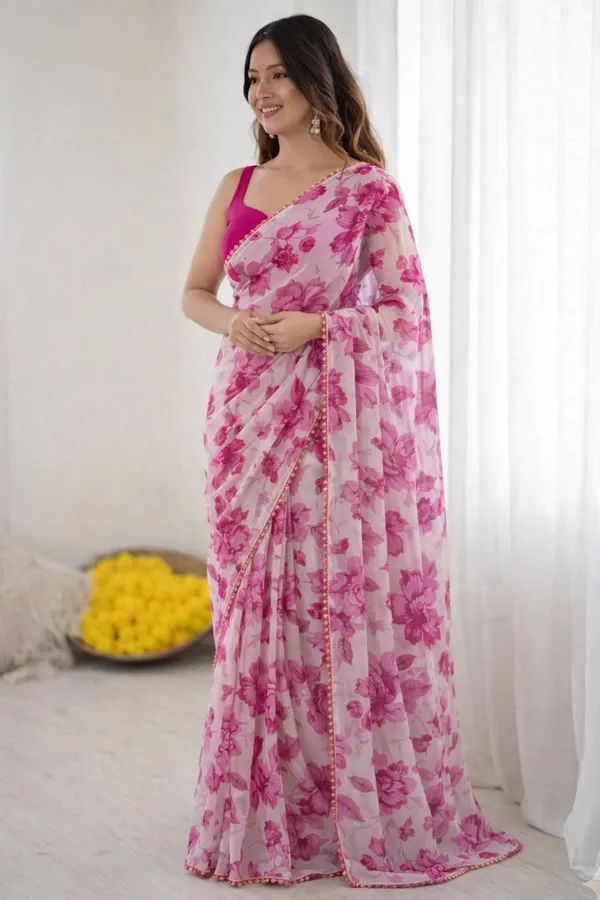 Pink_Pure_Chiffon_Saree_For_Women