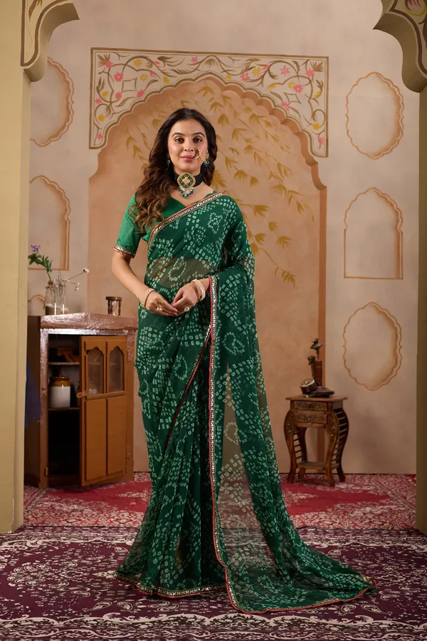 Green_Pure_Georgette_Saree_For_Women
