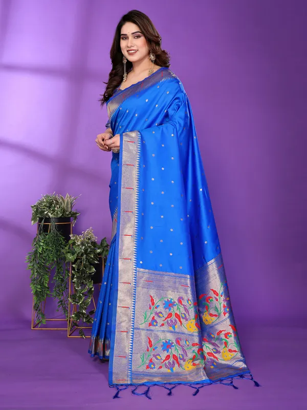 Blue_Silk_Cotton_Saree_For_Women