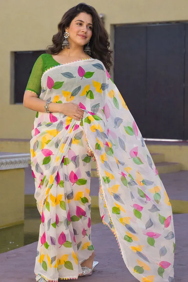 White,_Green,_Pink,_Yellow,_Grey_Pure_Chiffon_Saree_For_Women