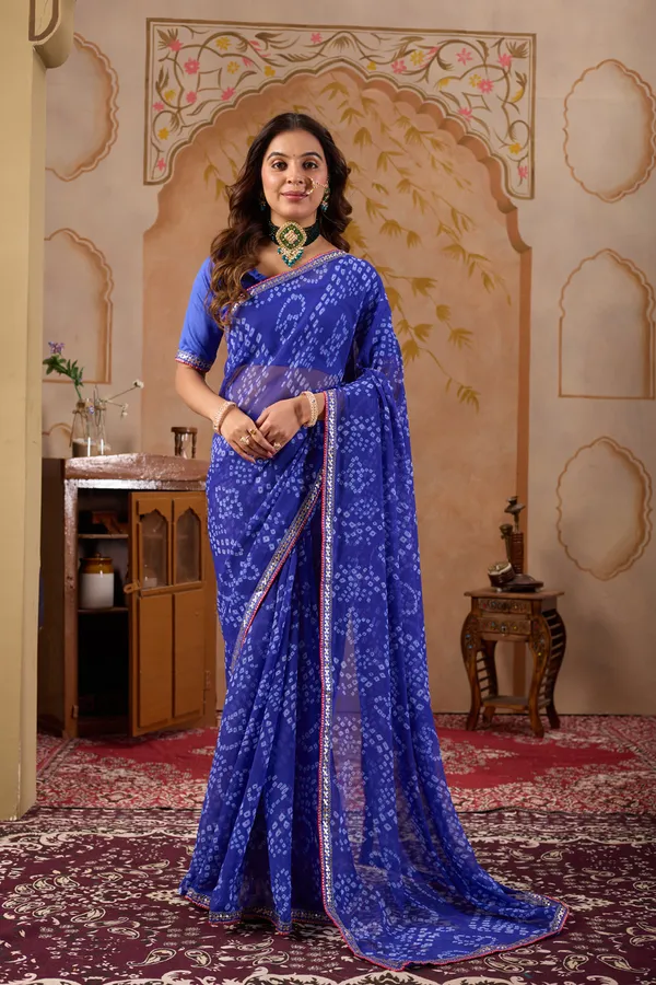 Blue_Pure_Georgette_Saree_For_Women
