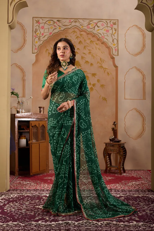 Green_Pure_Georgette_Saree_For_Women