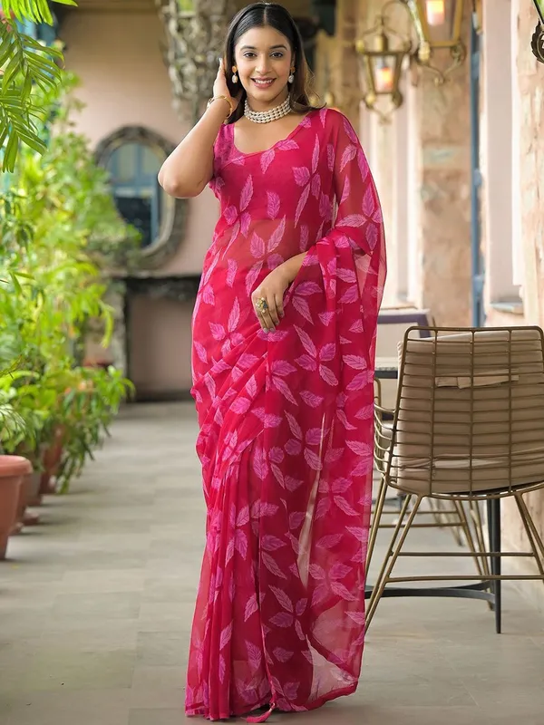 Pink_Pure_Chiffon_Saree_For_Women