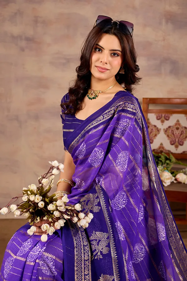 Purple_Pure_Georgette_Saree_For_Women