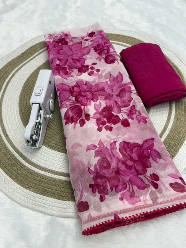 Pink_Pure_Chiffon_Saree_For_Women