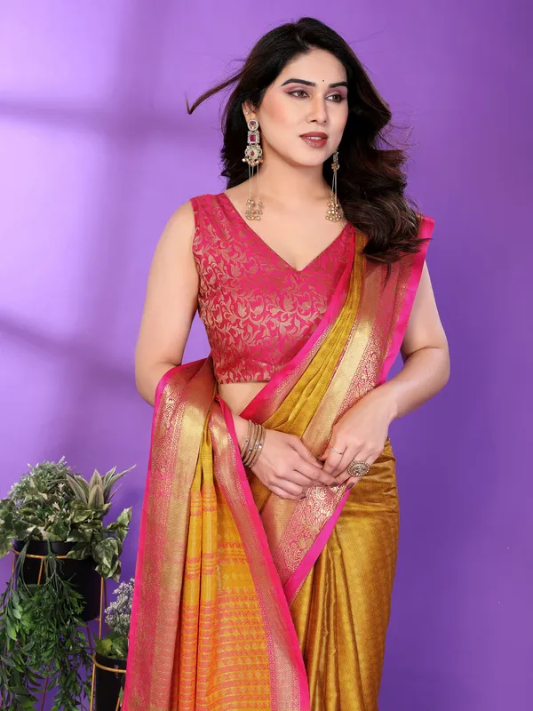 Mustard_Silk_Cotton_Saree_For_Women