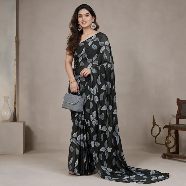 Black_Pure_Georgette_Saree_For_Women