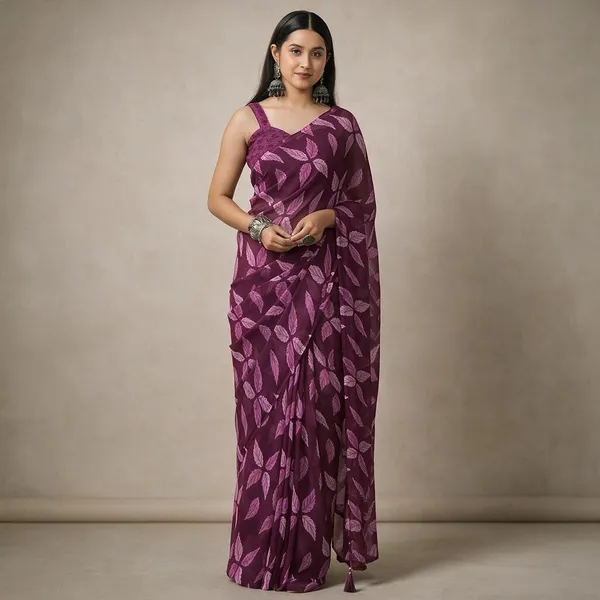 Purple_Pure_Chiffon_Saree_For_Women