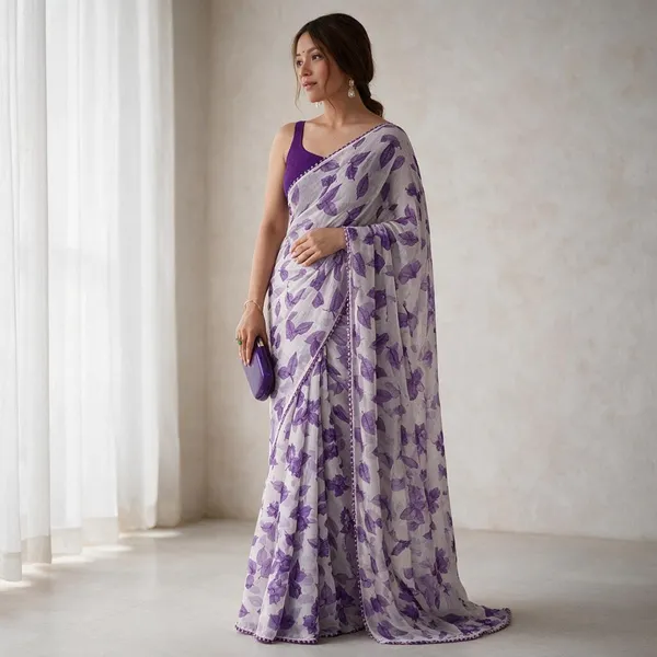 Purple_Pure_Chiffon_Saree_For_Women