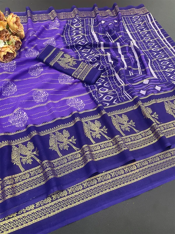 Purple_Pure_Georgette_Saree_For_Women