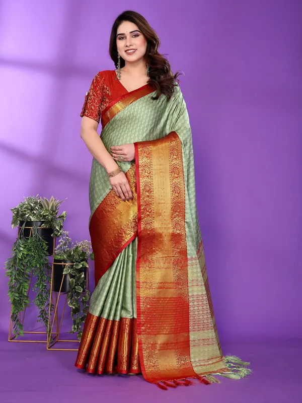Green_Silk_Cotton_Saree_For_Women