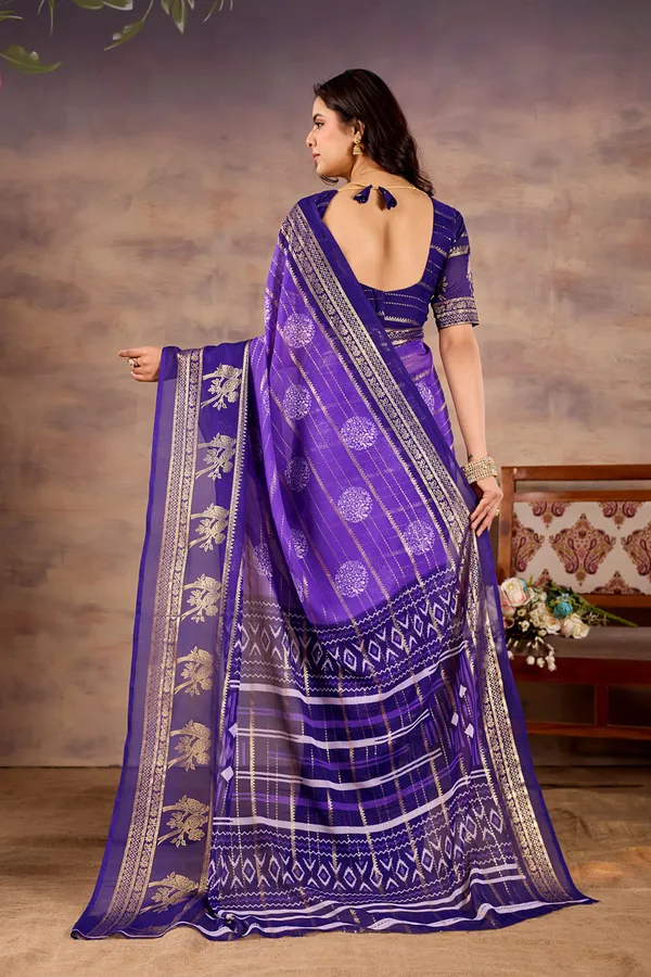 Purple_Pure_Georgette_Saree_For_Women