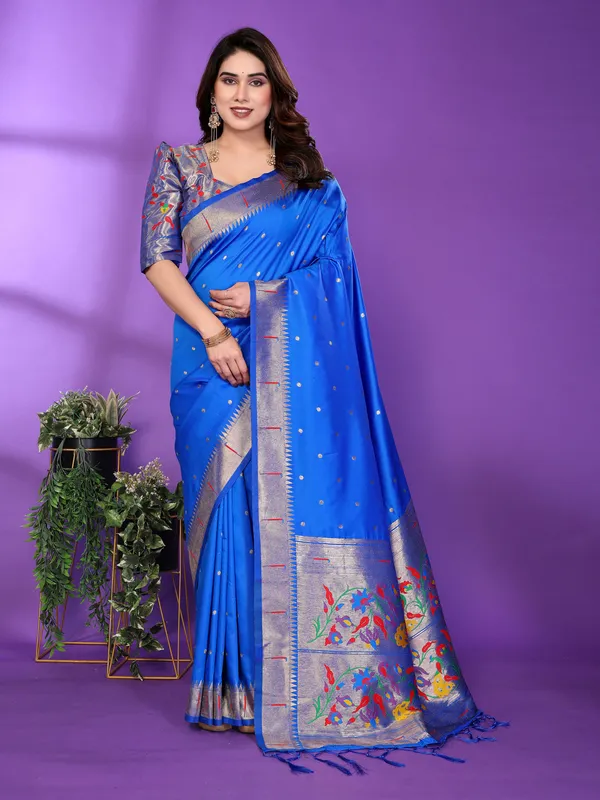 Blue_Silk_Cotton_Saree_For_Women