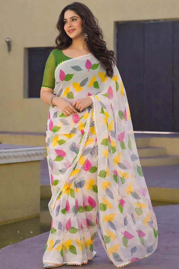 White,_Green,_Pink,_Yellow,_Grey_Pure_Chiffon_Saree_For_Women