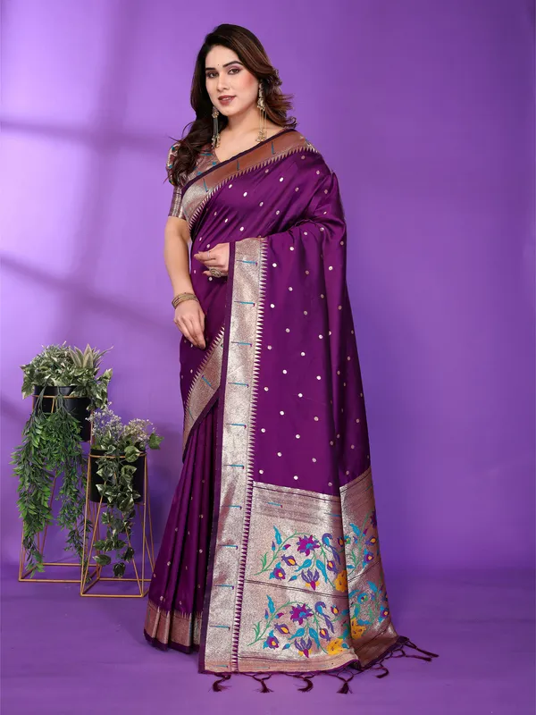 Purple_Silk_Cotton_Saree_For_Women