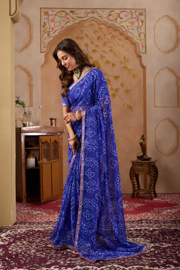 Blue_Pure_Georgette_Saree_For_Women