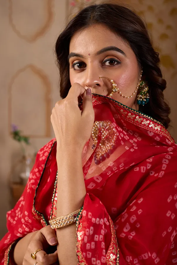 Red_Pure_Georgette_Saree_For_Women