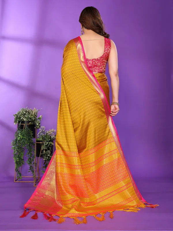 Mustard_Silk_Cotton_Saree_For_Women