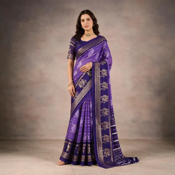 Purple_Pure_Georgette_Saree_For_Women
