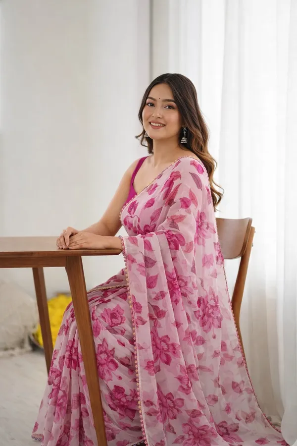 Pink_Pure_Chiffon_Saree_For_Women