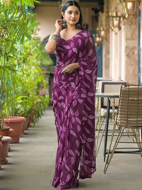 Purple_Pure_Chiffon_Saree_For_Women