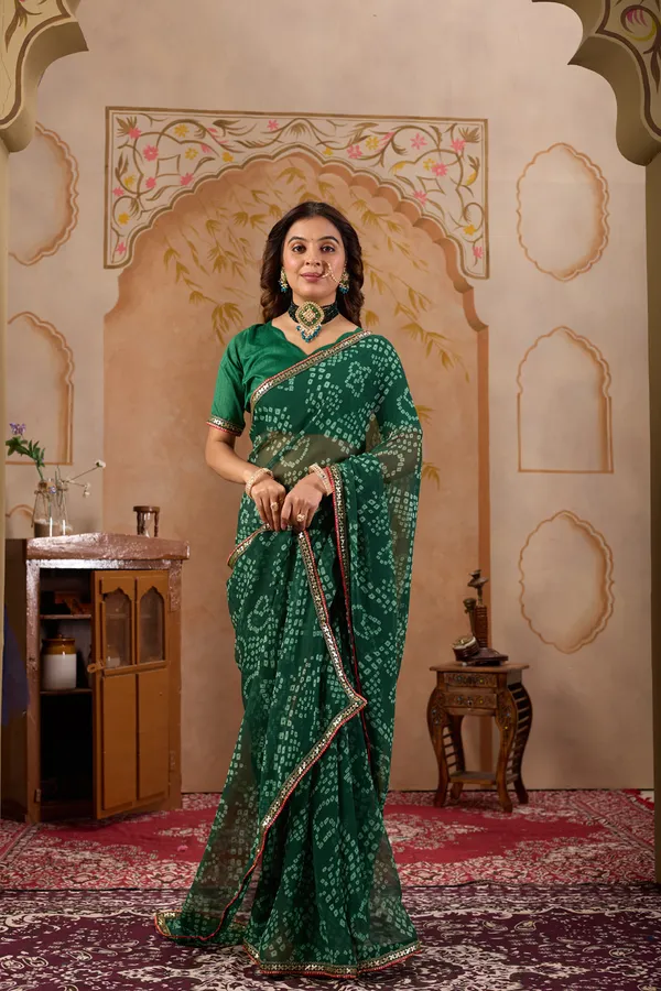 Green_Pure_Georgette_Saree_For_Women